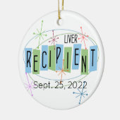 カスタマイズ可能な肝臓の受領者と生命の贈り物 セラミックオーナメント (左)