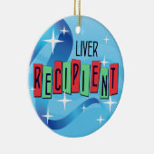 カスタマイズ可能な肝臓受け取りクリスマス セラミックオーナメント (右)