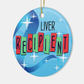 カスタマイズ可能な肝臓受け取りクリスマス セラミックオーナメント (左)