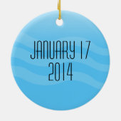 カスタマイズ可能な肝臓受け取りクリスマス セラミックオーナメント (裏面)