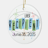 カスタマイズ可能な肝臓受け取り手とカスタム写真付き セラミックオーナメント (左)