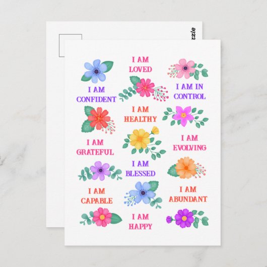 カスタマイズ可能な肯定感動的動機 ポストカード (正面/裏面)