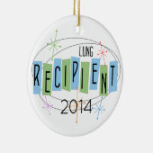 カスタマイズ可能な肺の受け取り手カスタムと写真 セラミックオーナメント (右)