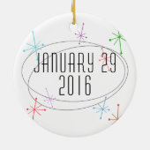 カスタマイズ可能な肺移植患者クリスマス セラミックオーナメント (裏面)