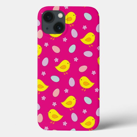 カスタマイズ可能な背景が付いているイースターかわいいパターン Case-Mate iPhoneケース (裏面)