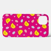 カスタマイズ可能な背景が付いているイースターかわいいパターン Case-Mate iPhoneケース (裏面 (横))