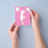 カスタマイズ可能な背景でチアリーダーが応援 チラシ (手)