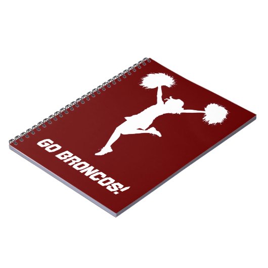 カスタマイズ可能な背景のチアリーダーのチアリーティング ノートブック (左側)