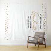 カスタマイズ可能な背景の卒業パーティー タペストリー (インサイチュ(横))