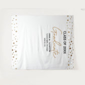 カスタマイズ可能な背景の卒業パーティー タペストリー (正面(横))