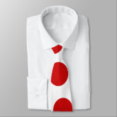 カスタマイズ可能な背景の大きく赤い水玉模様 ネクタイ (タイ)