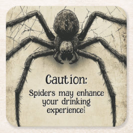 カスタマイズ可能な背骨をチクチクするスパイダーハロウィーンBash スクエアペーパーコースター