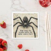 カスタマイズ可能な背骨をチクチクするスパイダーハロウィーンBash スタンダードカクテルナプキン (インサイチュ)