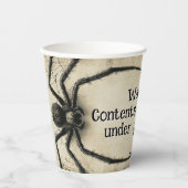 カスタマイズ可能な背骨をチクチクするスパイダーハロウィーンBash 紙コップ (正面)