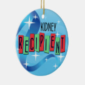カスタマイズ可能な腎臓受賞者のクリスマス セラミックオーナメント (右)