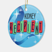 カスタマイズ可能な腎臓受賞者のクリスマス セラミックオーナメント (左)