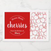 カスタマイズ可能な自家製さくらんぼ食品ラベル フードラベル (シングルラベル)