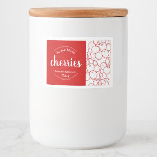 カスタマイズ可能な自家製さくらんぼ食品ラベル フードラベル