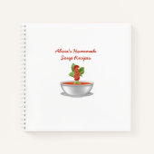 カスタマイズ可能な自家製スープレシピ本 ノートブック (正面)