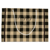 カスタマイズ可能な自然とフクロウ ラージペーパーバッグ (裏面)