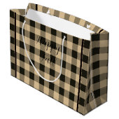 カスタマイズ可能な自然とフクロウ ラージペーパーバッグ (裏面アングル)