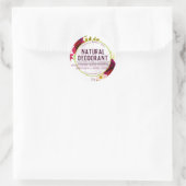 カスタマイズ可能な自然消臭ラベル ラウンドシール (バッグ)