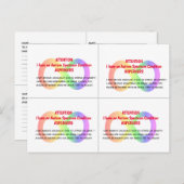 カスタマイズ可能な自閉症警告カードx 4/カード ポストカード (正面/裏面)