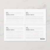 カスタマイズ可能な自閉症警告カードx 4/カード ポストカード (裏面)