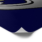 カスタマイズ可能な船キャプテンあなたの名前いかり ポスター (角)