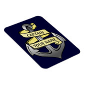 カスタマイズ可能な船キャプテンあなたの名前いかり マグネット (右側)