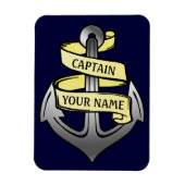 カスタマイズ可能な船キャプテンあなたの名前いかり マグネット (縦)