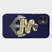 カスタマイズ可能な船キャプテンあなたの名前いかり Case-Mate iPhoneケース (裏面(横))