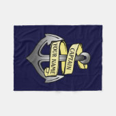 カスタマイズ可能な船長あなたの一流のいかり1 フリースブランケット (正面(横))