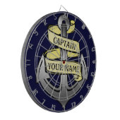 カスタマイズ可能な船長あなたの一流のいかり ダーツボード (正面左)