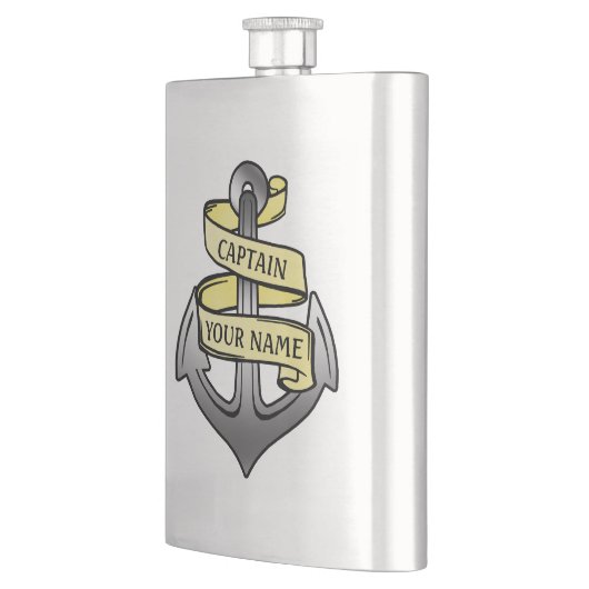カスタマイズ可能な船長あなたの一流のいかり フラスク (左)