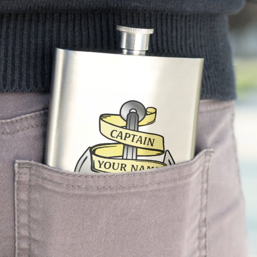 カスタマイズ可能な船長あなたの一流のいかり フラスク (インサイチュ)