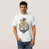 カスタマイズ可能な船長あなたの一流のいかり Tシャツ (正面フル)