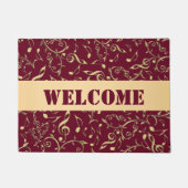 カスタマイズ可能な色のドア・マットが付いている金ゴールド音楽ノート ドアマット (正面)