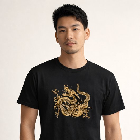 カスタマイズ可能な色の日本のドラゴン Tシャツ