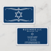 (カスタマイズ可能な色)モダンなダビデの星 名刺 (正面/裏面)