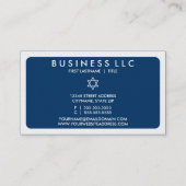 (カスタマイズ可能な色)モダンなダビデの星 名刺 (裏面)