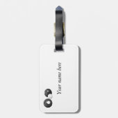 カスタマイズ可能な芝生のお椀 ラゲッジタグ (裏面縦)