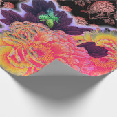 カスタマイズ可能な花とハミングバードラッピング紙 ラッピングペーパー (角)