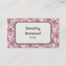 カスタマイズ可能な花の植物のピンクのゼラニウム 名刺