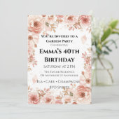 カスタマイズ可能な花園パーティー招待状 招待状 (スタンド正面)