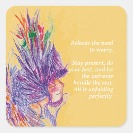 カスタマイズ可能な花妖精シール スクエアシール