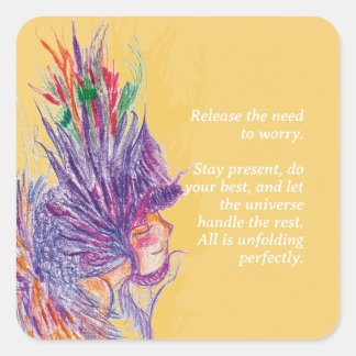 カスタマイズ可能な花妖精シール スクエアシール