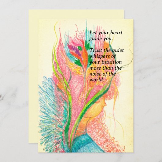 カスタマイズ可能な花妖精フラットカード (正面/裏面)