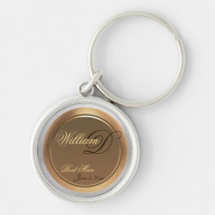 カスタマイズ可能な花婿介添人の記念品Keychain キーホルダー