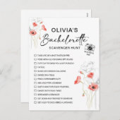 カスタマイズ可能な花嫁の遠足スキャベンジャー・ペイント・フラワー シーズンポストカード (正面/裏面)